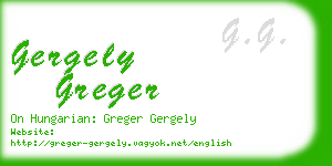 gergely greger business card